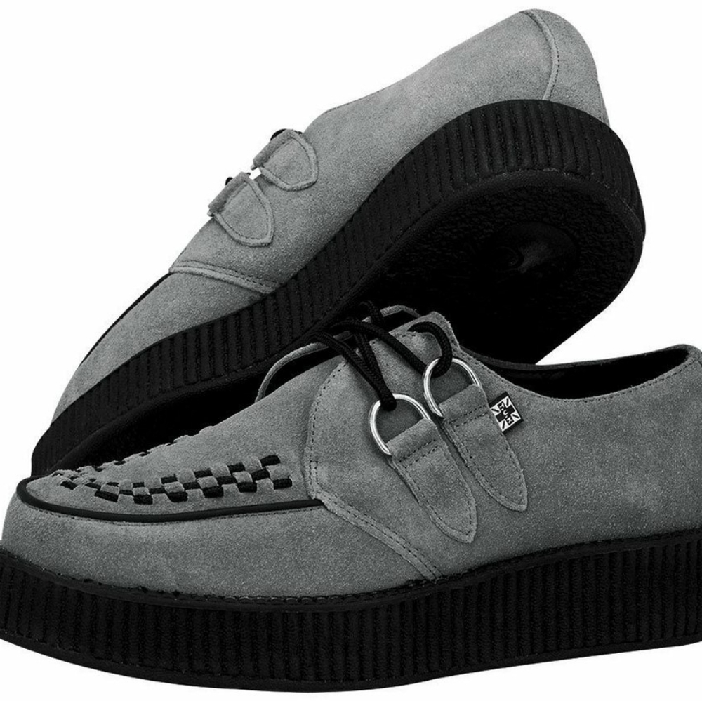 TUK Grey Suede Viva Creepers